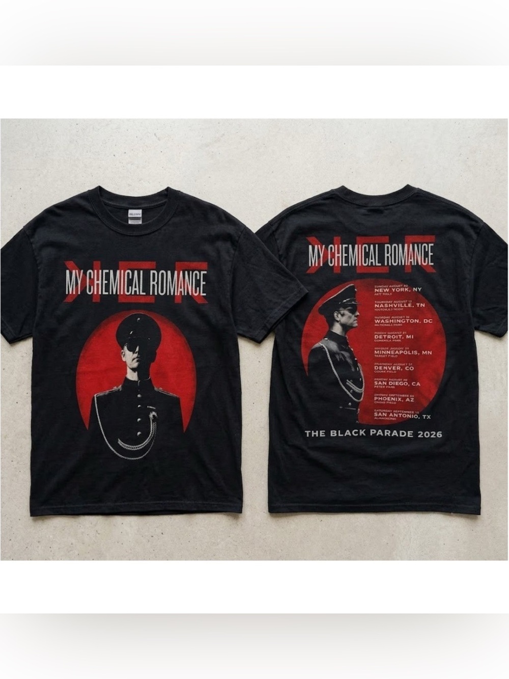 Gildan Black MCR Tour Graphic Tee